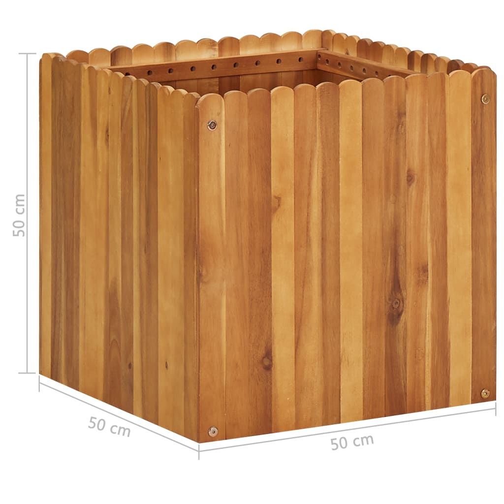 Letto Rialzato da Giardino 50x50x50 cm Legno Massello di Acacia - homemem39