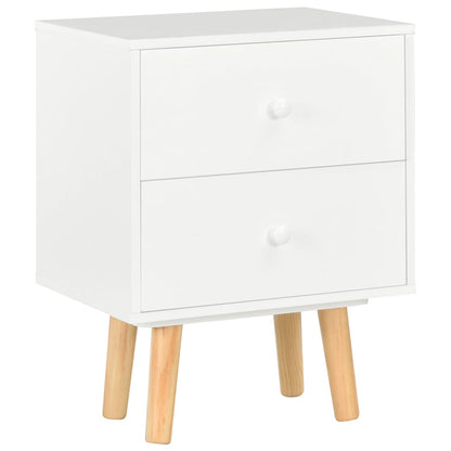 Comodini 2 pz Bianchi 40x30x50 cm Legno Massello di Pino - homemem39