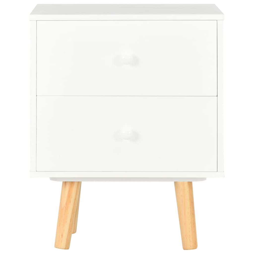 Comodini 2 pz Bianchi 40x30x50 cm Legno Massello di Pino - homemem39