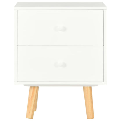 Comodini 2 pz Bianchi 40x30x50 cm Legno Massello di Pino - homemem39