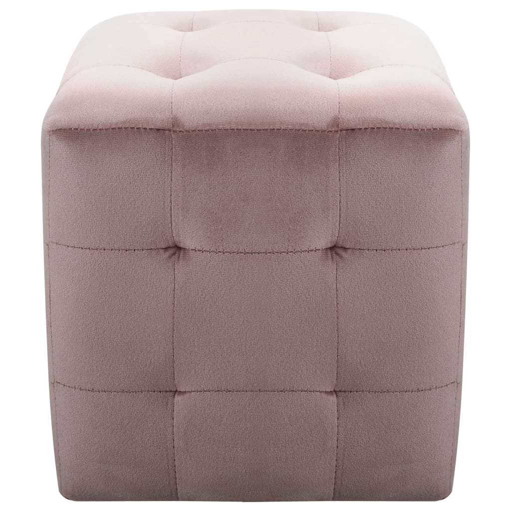 Pouf 2 pz Rosa 30x30x30 cm in Velluto - homemem39