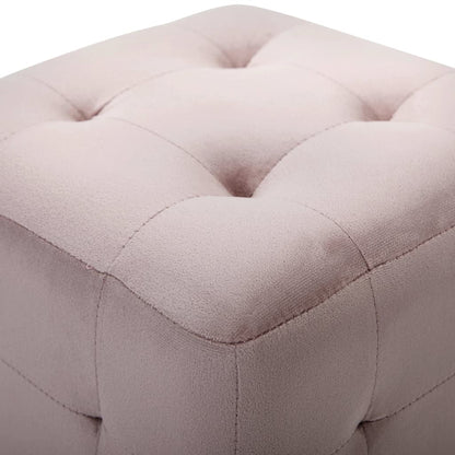 Pouf 2 pz Rosa 30x30x30 cm in Velluto - homemem39