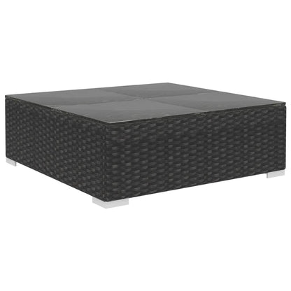 Set Divani da Giardino 4 pz con Cuscini in Polyrattan Nero - homemem39