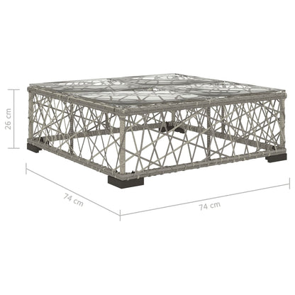 Set Divani da Giardino 6 pz con Cuscini in Polyrattan Grigio - homemem39