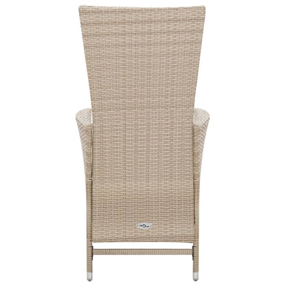 Set da Pranzo da Giardino 7 pz con Cuscini in Polyrattan Beige - homemem39