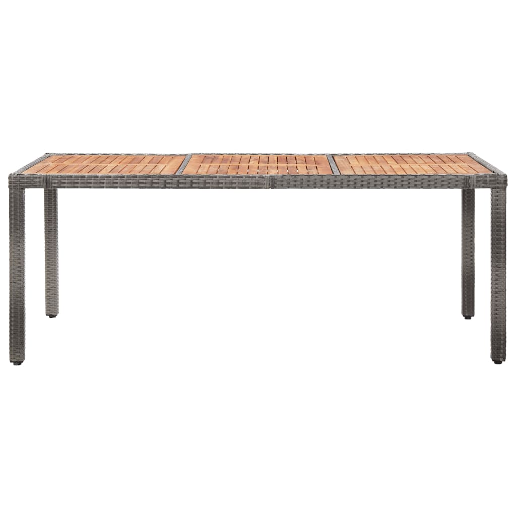 Set da Pranzo da Giardino 9 pz con Cuscini in Polyrattan Grigio - homemem39