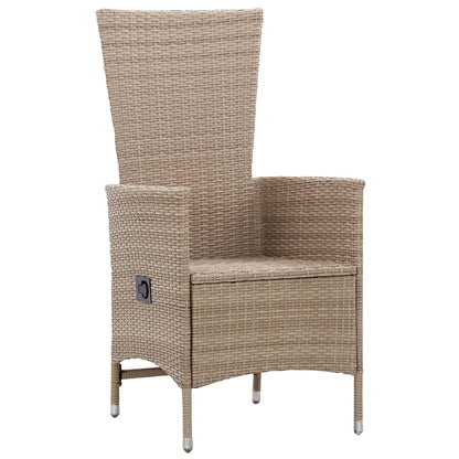 Sedie da Esterno 2 pz con Cuscini in Polyrattan Beige - homemem39