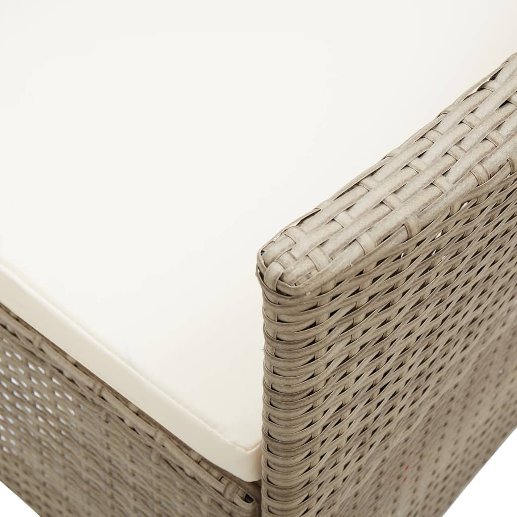 Sedie da Esterno 2 pz con Cuscini in Polyrattan Beige - homemem39