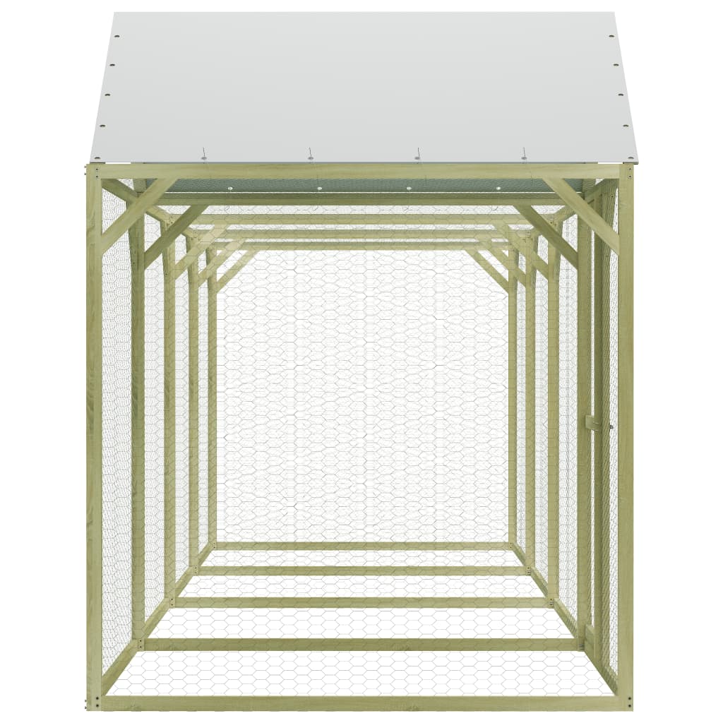 Pollaio 6x1,5x2 m in Legno di Pino Impregnato - homemem39