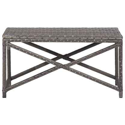 Panchina da Giardino 80 cm in Polyrattan Grigio - homemem39