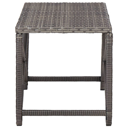 Panchina da Giardino 80 cm in Polyrattan Grigio - homemem39