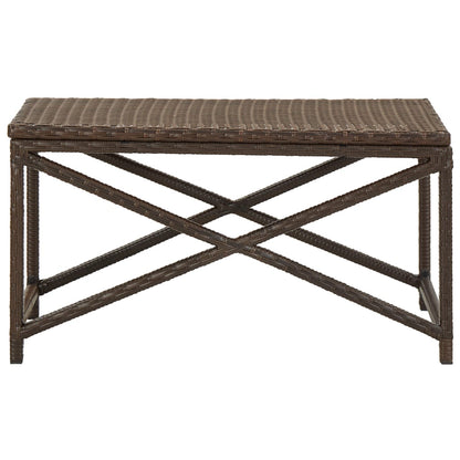 Panchina da Giardino 80 cm in Polyrattan Marrone - homemem39