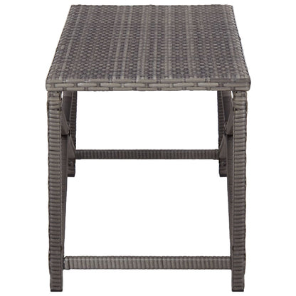 Panchina da Giardino 120 cm in Polyrattan Grigio - homemem39