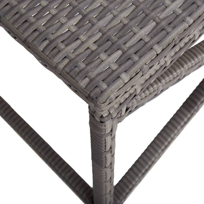 Panchina da Giardino 120 cm in Polyrattan Grigio - homemem39