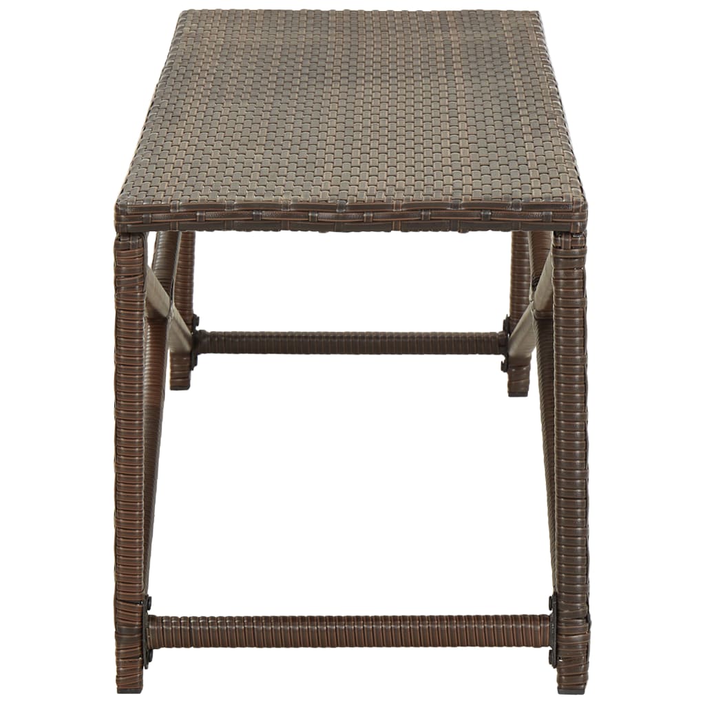 Panchina da Giardino 120 cm in Polyrattan Marrone - homemem39