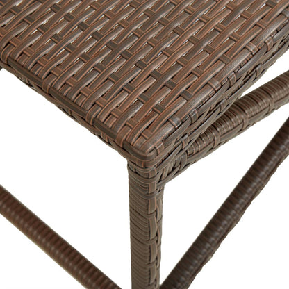 Panchina da Giardino 120 cm in Polyrattan Marrone - homemem39