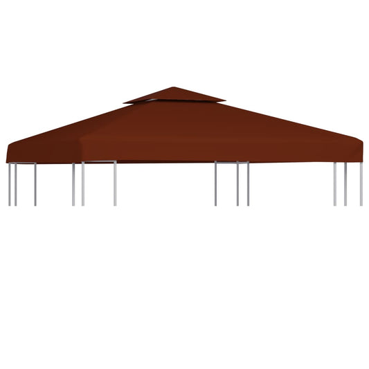 Copertura Superiore Gazebo a 2 Strati 310g/m² 3x3m Terracotta - homemem39