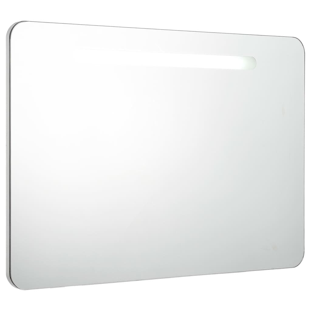 Armadietto Bagno con Specchio e LED 80x9,5x55 cm - homemem39