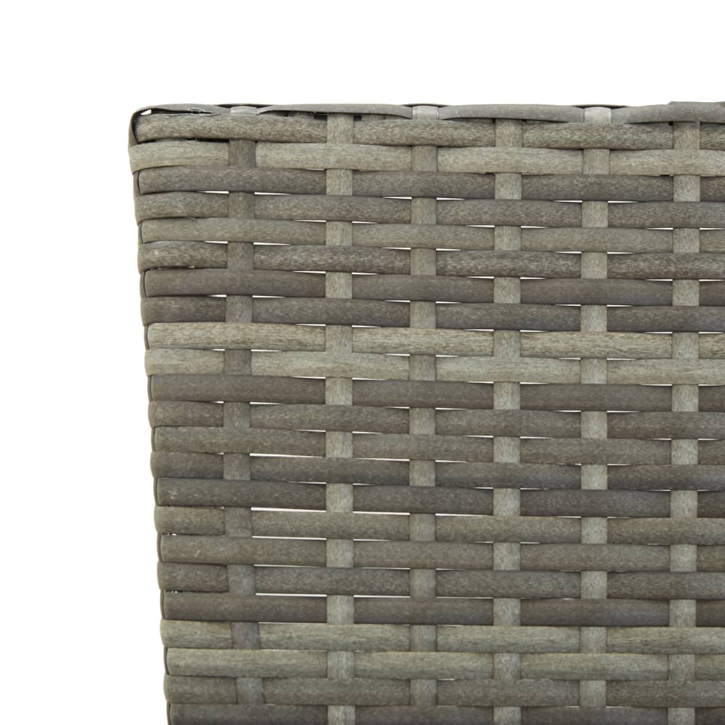 Panchina da Giardino con Cuscini 176 cm in Polyrattan Grigio - homemem39