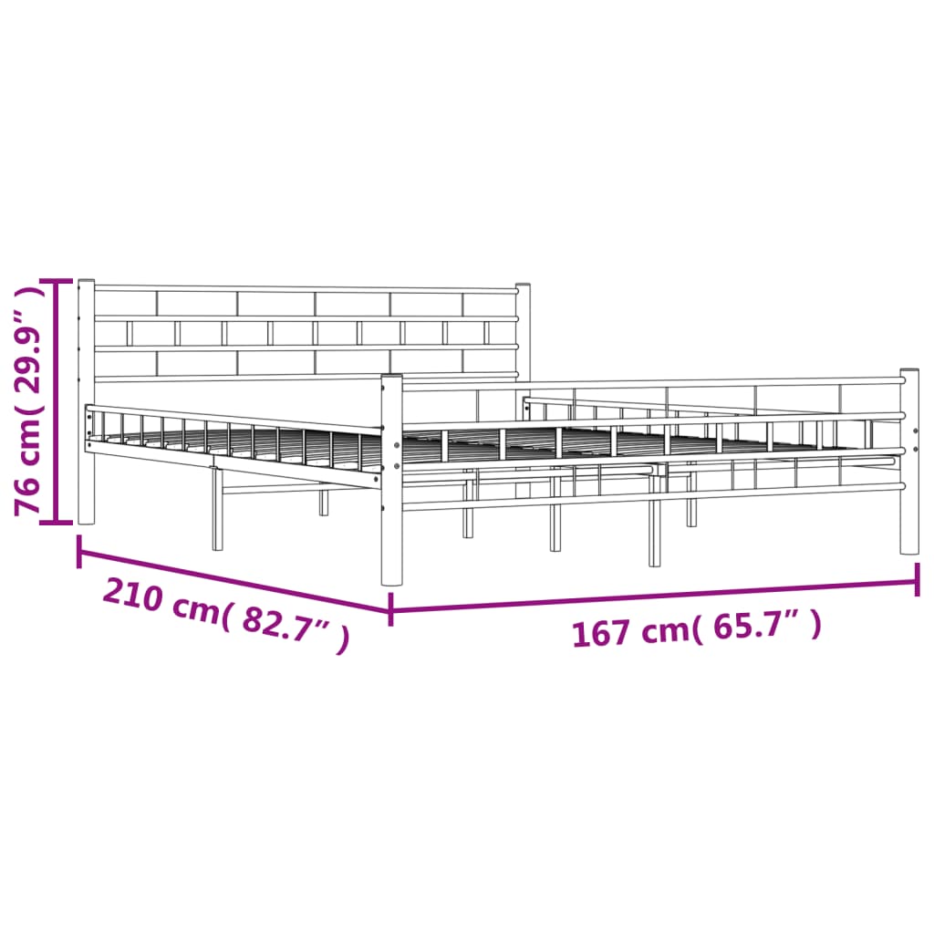 Giroletto Bianco in Metallo 160x200 cm - homemem39