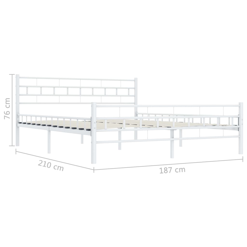 Giroletto Bianco in Metallo 180x200 cm - homemem39