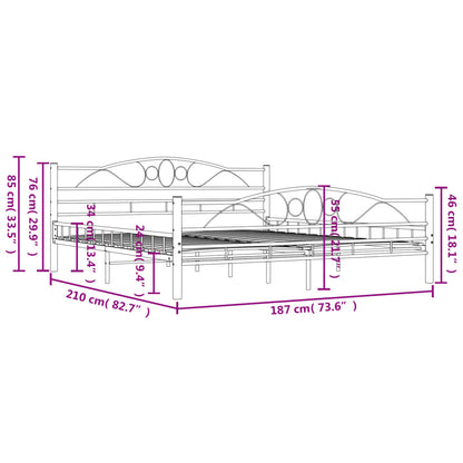 Giroletto Bianco in Metallo 180x200 cm - homemem39