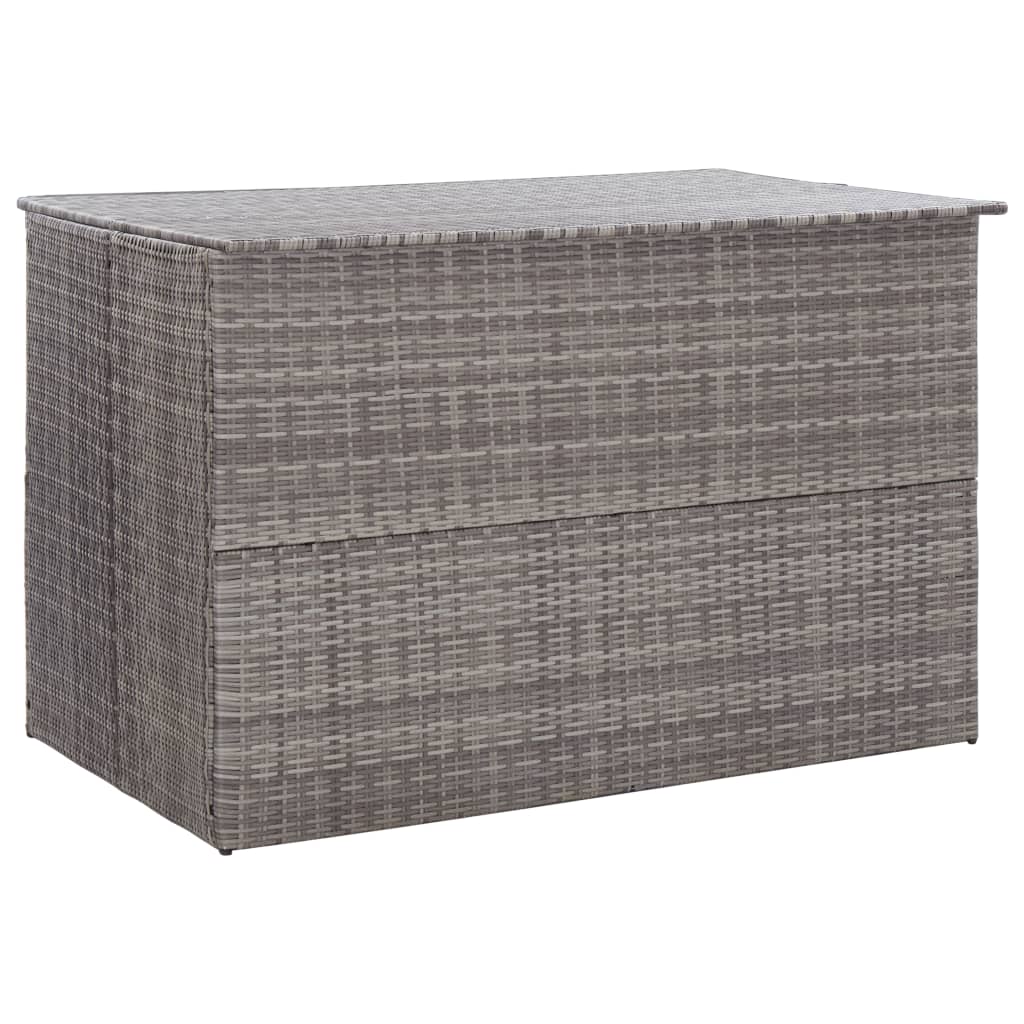 Baule da Giardino Grigio 150x100x100 cm in Polyrattan - homemem39