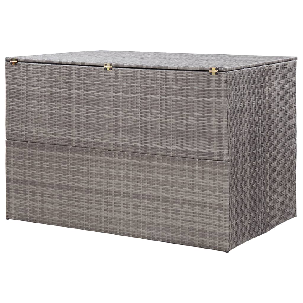 Baule da Giardino Grigio 150x100x100 cm in Polyrattan - homemem39