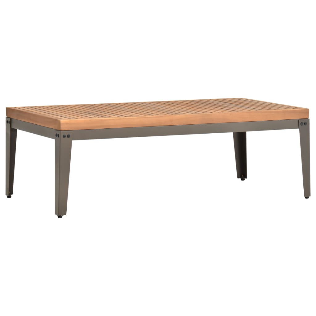 Tavolino da Caffè per Giardino 110x55x36 cm Massello di Acacia - homemem39