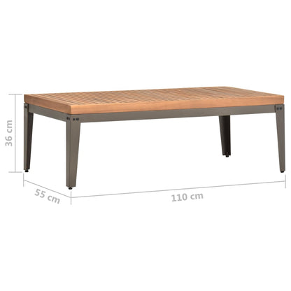 Tavolino da Caffè per Giardino 110x55x36 cm Massello di Acacia - homemem39