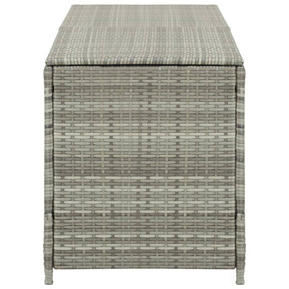 Baule da Giardino in Polyrattan 200x50x60 cm Grigio - homemem39