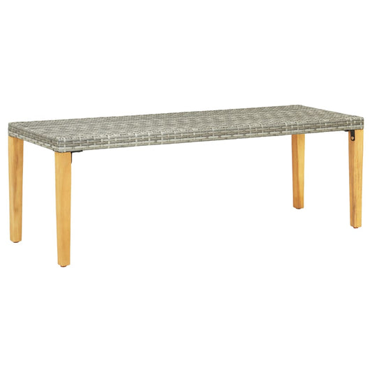 Panchina da Giardino 80 cm in Polyrattan Grigio - homemem39