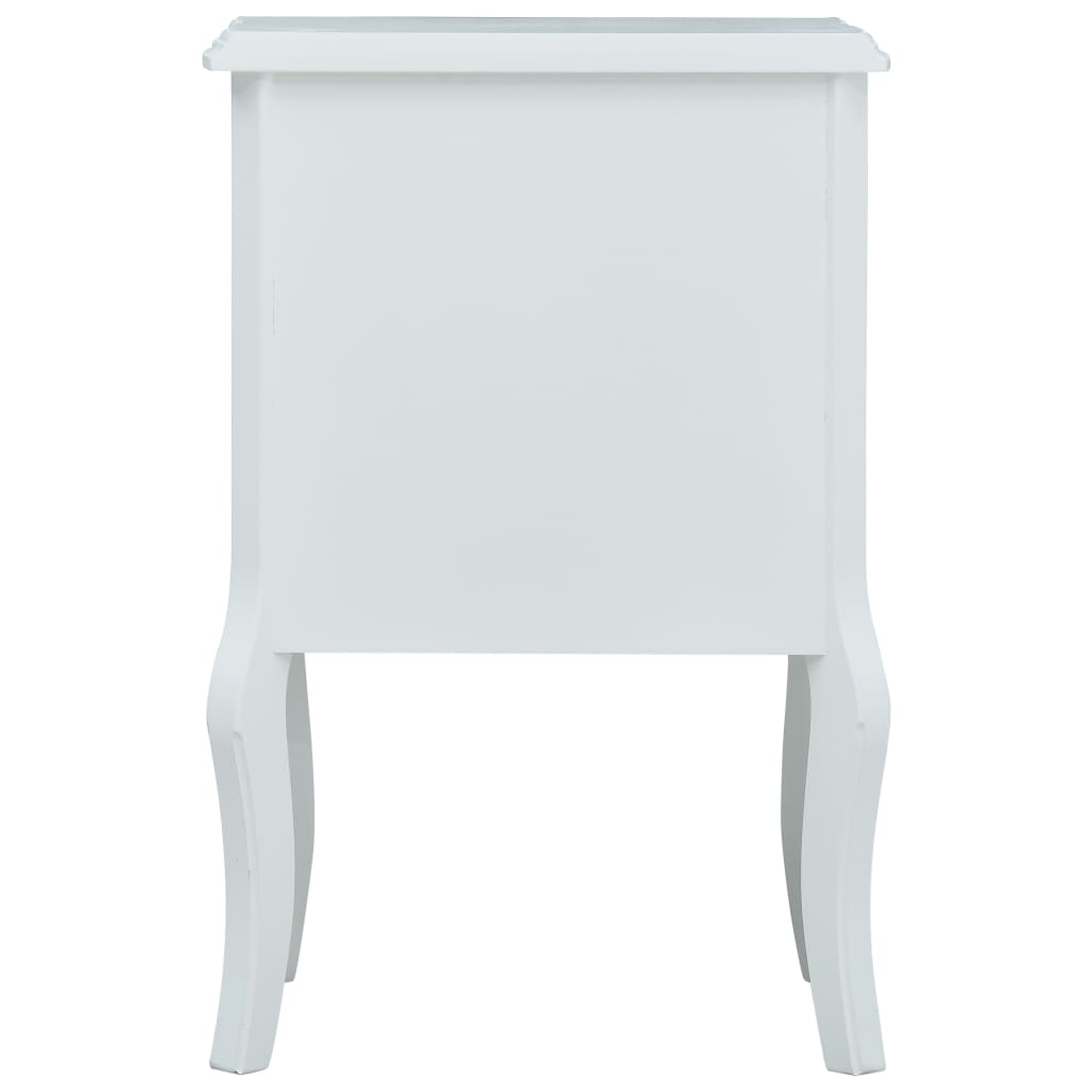 Comodino Bianco e Grigio 43x32x65 cm in MDF - homemem39