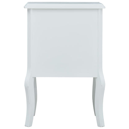 Comodino Bianco e Grigio 43x32x65 cm in MDF - homemem39