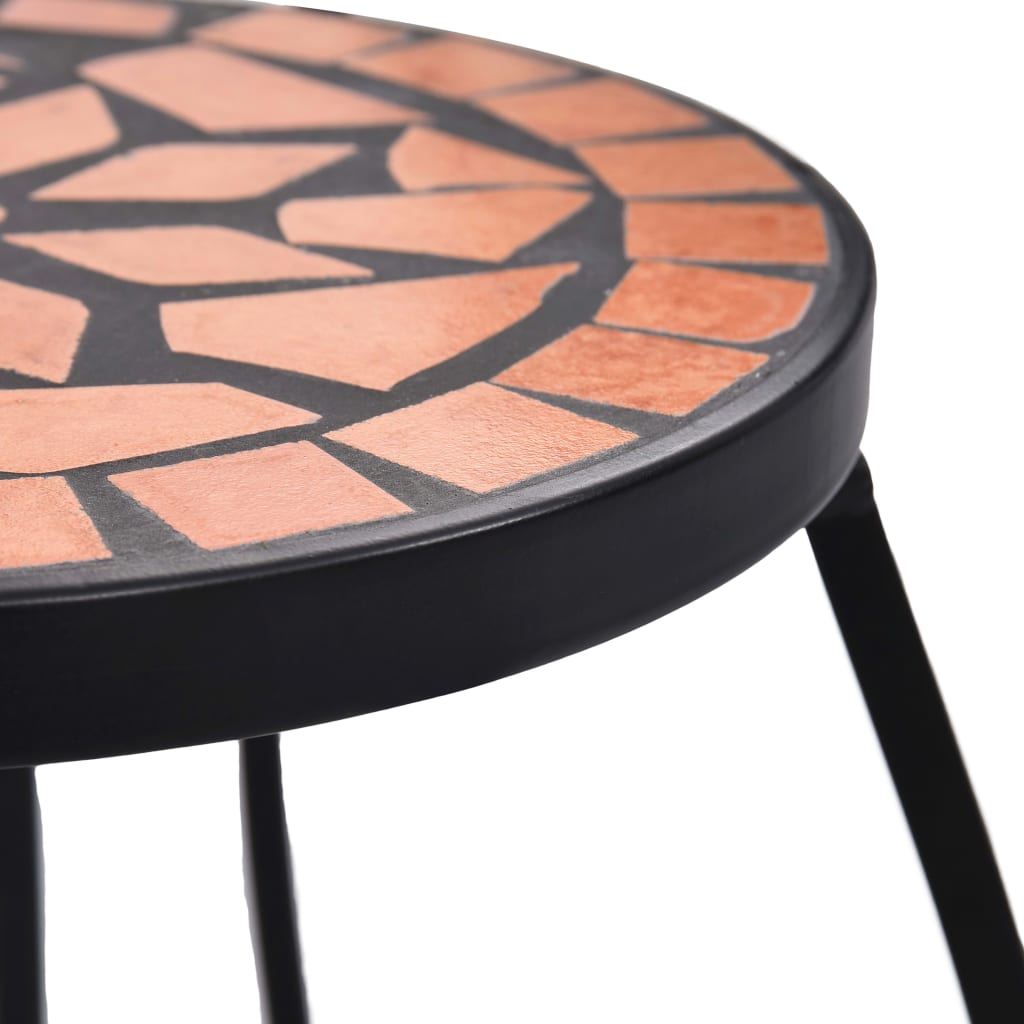 Tavolini con Mosaico 3 pz Terracotta in Ceramica - homemem39