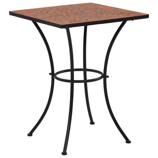 Tavolino da Bistrot con Mosaico Terracotta 60 cm in Ceramica - homemem39