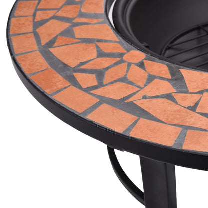 Braciere a Mosaico Terracotta 68 cm in Ceramica - homemem39