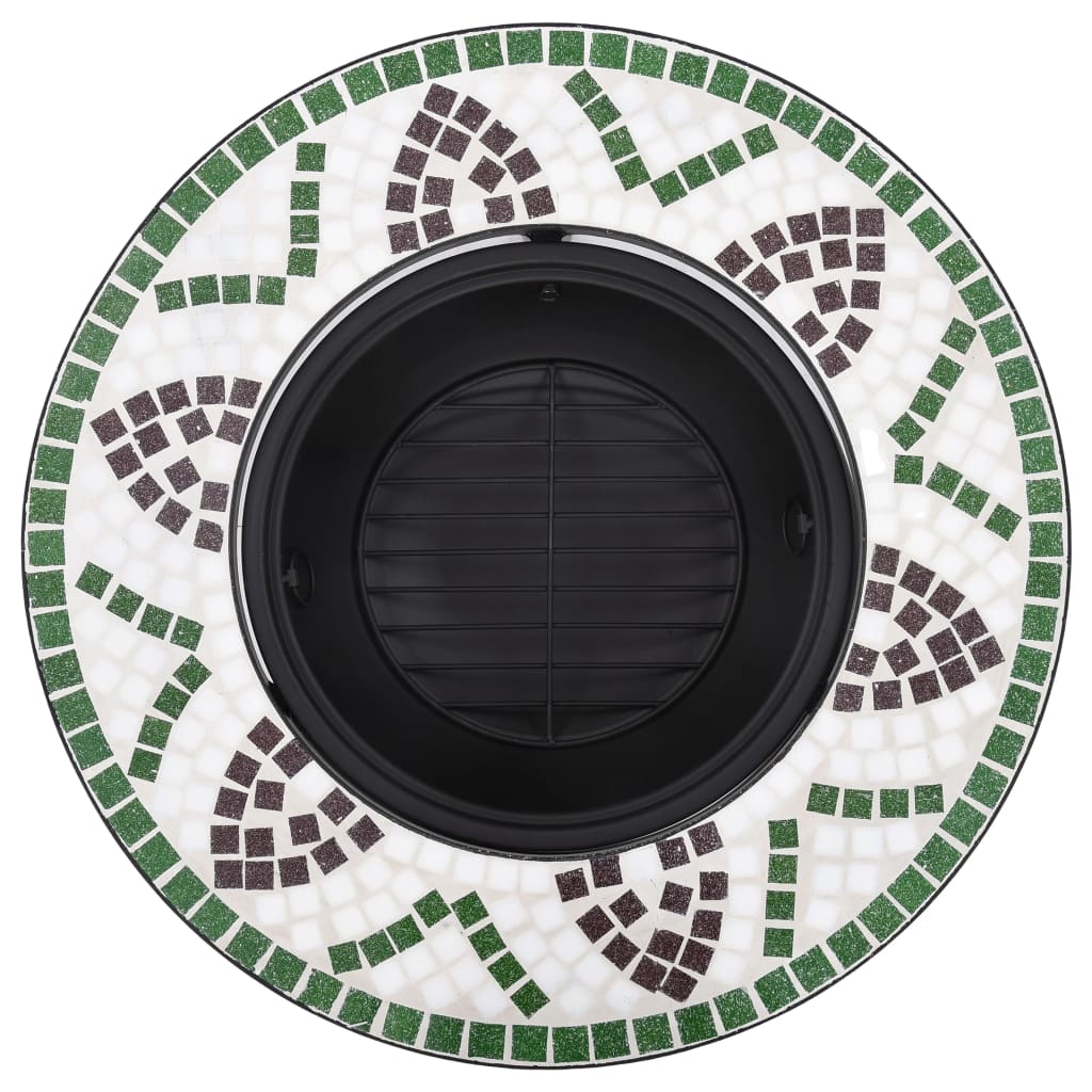 Braciere con Mosaico Verde 68 cm in Ceramica - homemem39
