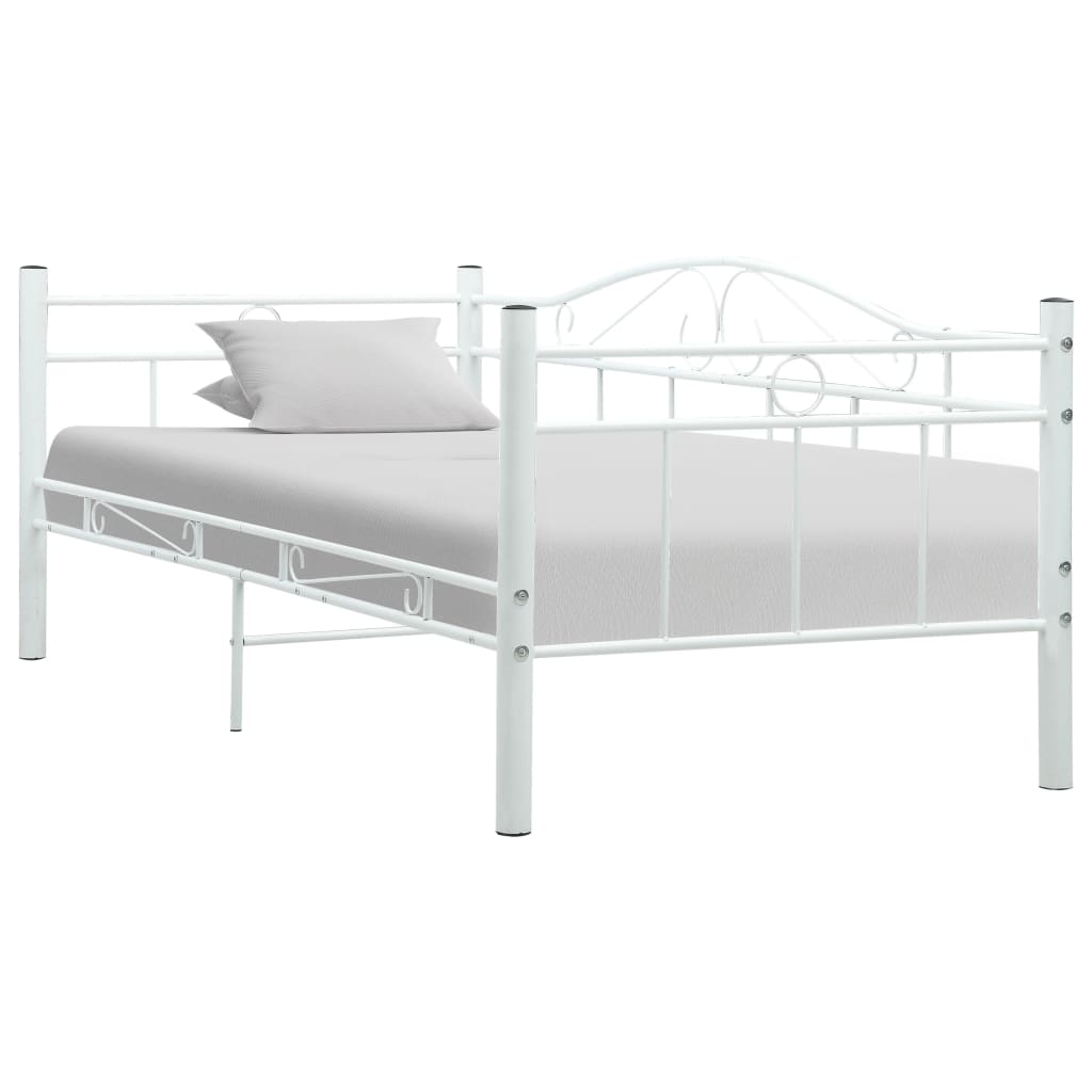 Telaio Divano Letto Bianco in Metallo 90x200 cm - homemem39