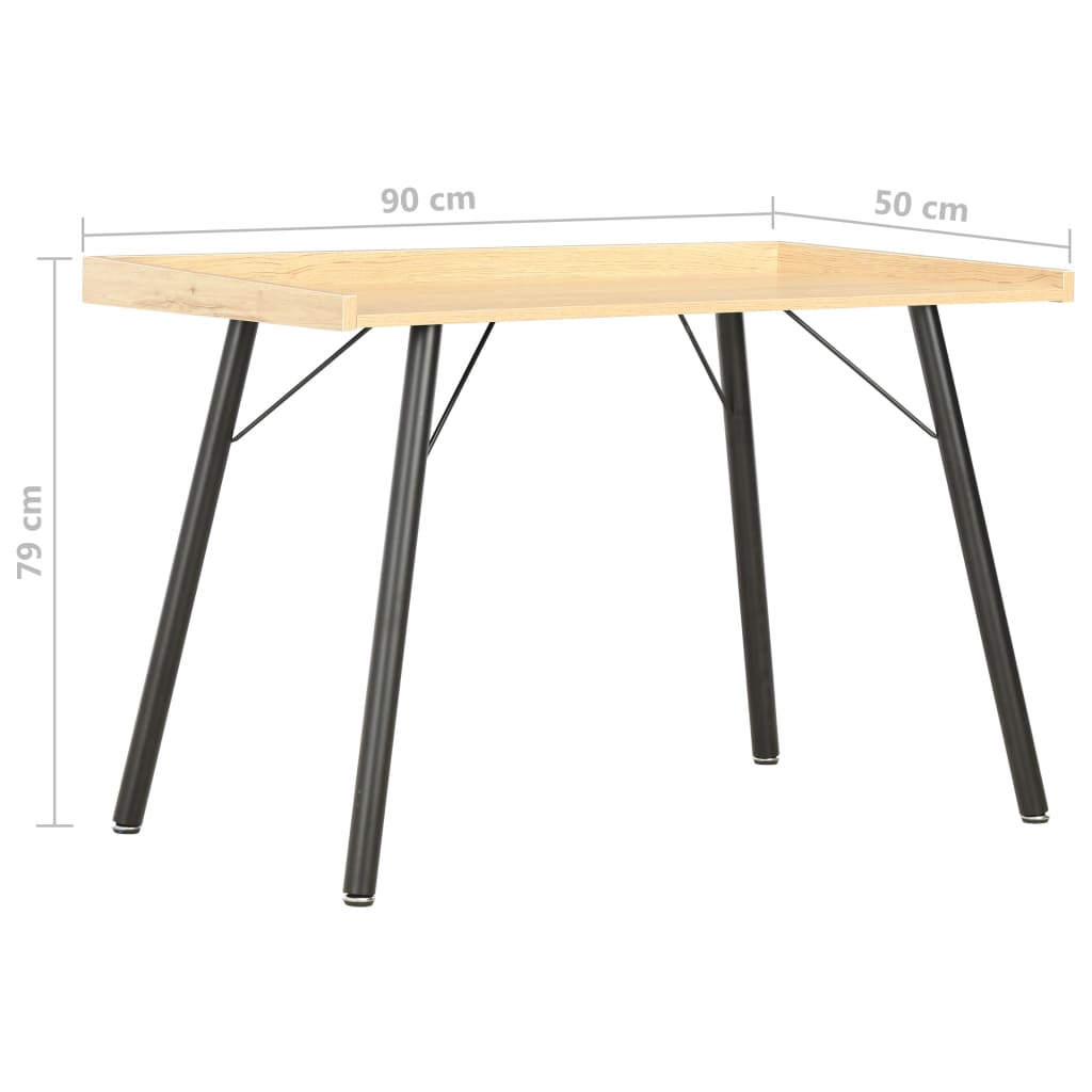 Scrivania Rovere 90x50x79 cm - homemem39