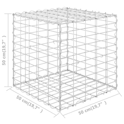 Gabbione Letto Rialzato a Cubo in Filo di Acciaio 50x50x50 cm - homemem39