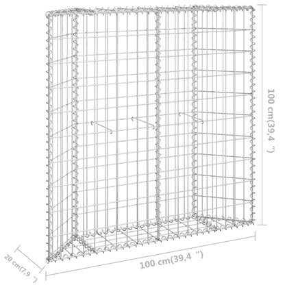 Gabbione Letto Rialzato Trapezio Acciaio Zincato 100x20x100 cm - homemem39