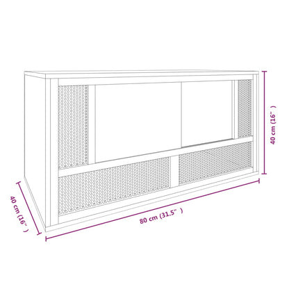 Terrario in Legno Multistrato 80x40x40 cm - homemem39