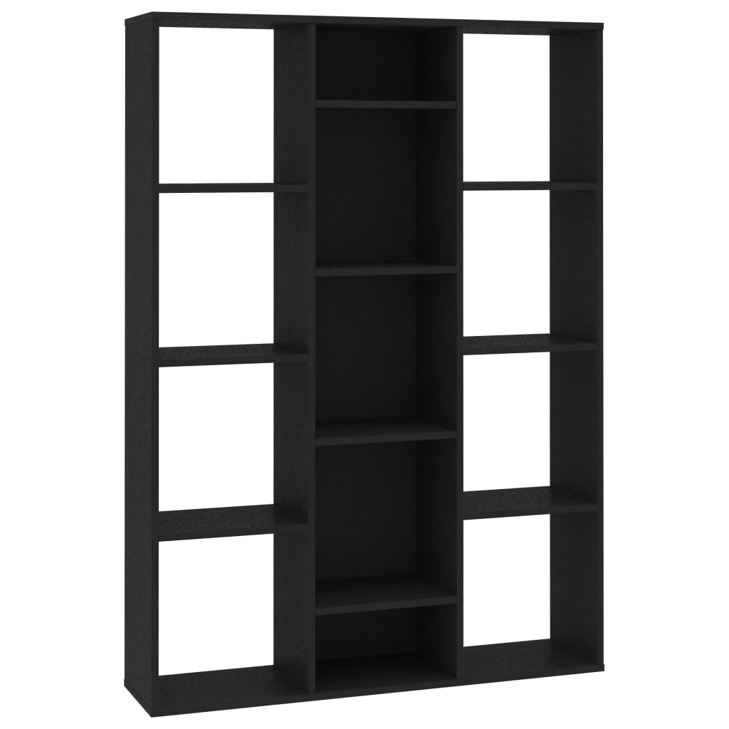 Libreria/Divisorio Nero 100x24x140 cm in Legno Multistrato - homemem39