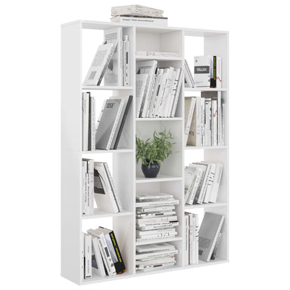 Libreria/Divisorio Bianco Lucido 100x24x140 cm in Truciolato - homemem39