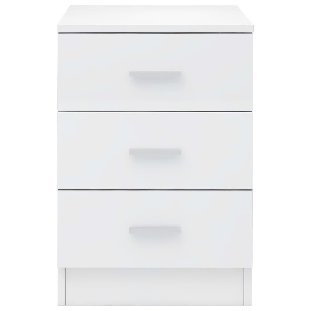 Comodini 2 pz Bianco Lucido 38x35x56 cm in Truciolato - homemem39