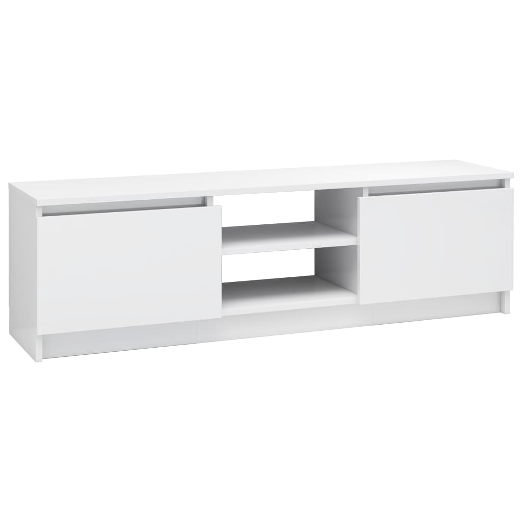 Mobile TV Bianco Lucido 120x30x35,5 cm in Truciolato - homemem39