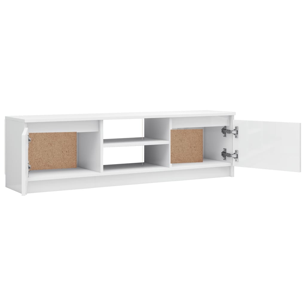 Mobile TV Bianco Lucido 120x30x35,5 cm in Truciolato - homemem39