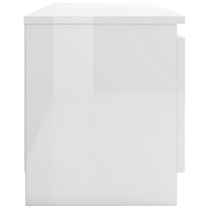 Mobile TV Bianco Lucido 120x30x35,5 cm in Truciolato - homemem39