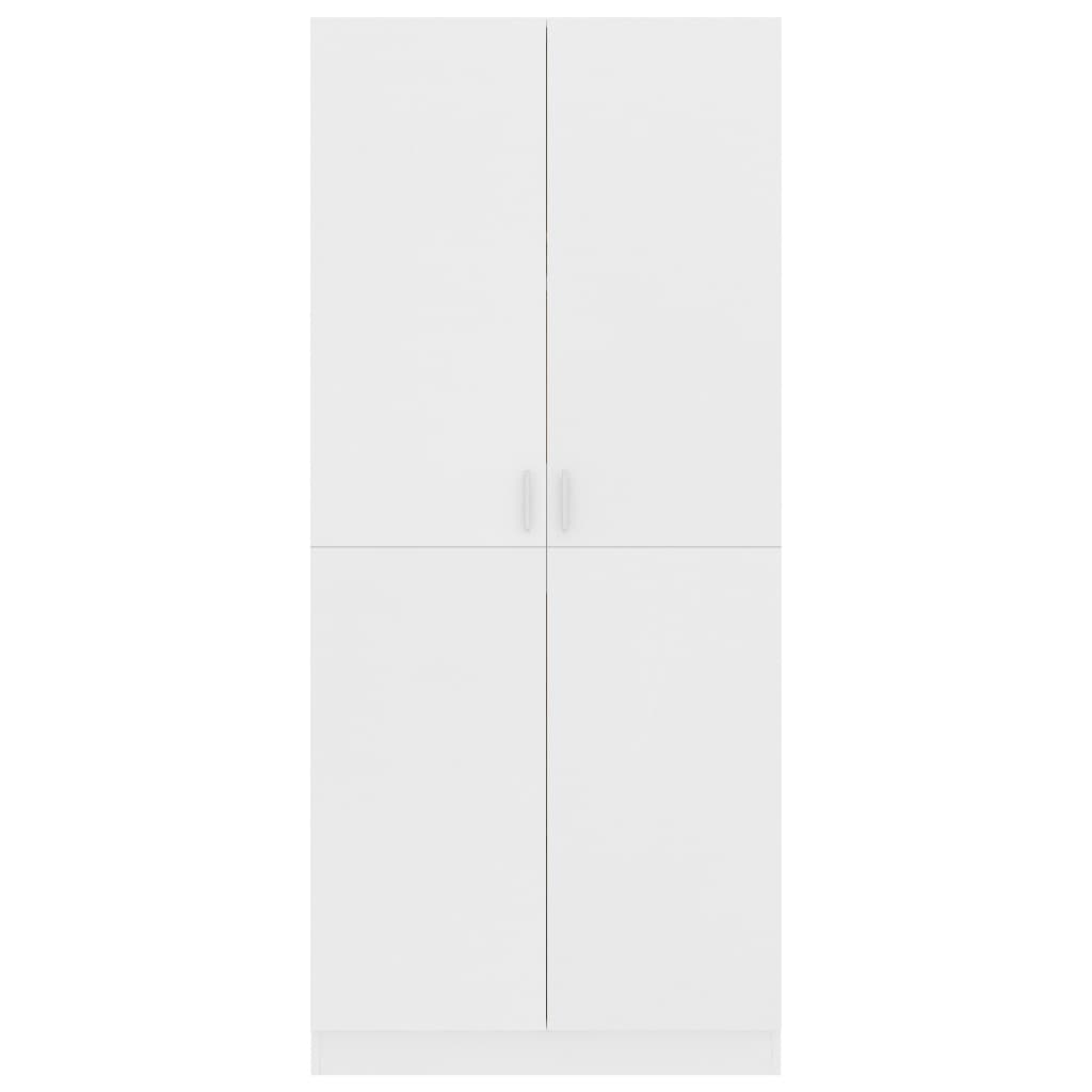 Armadio Bianco 80x52x180 cm in Legno Multistrato - homemem39